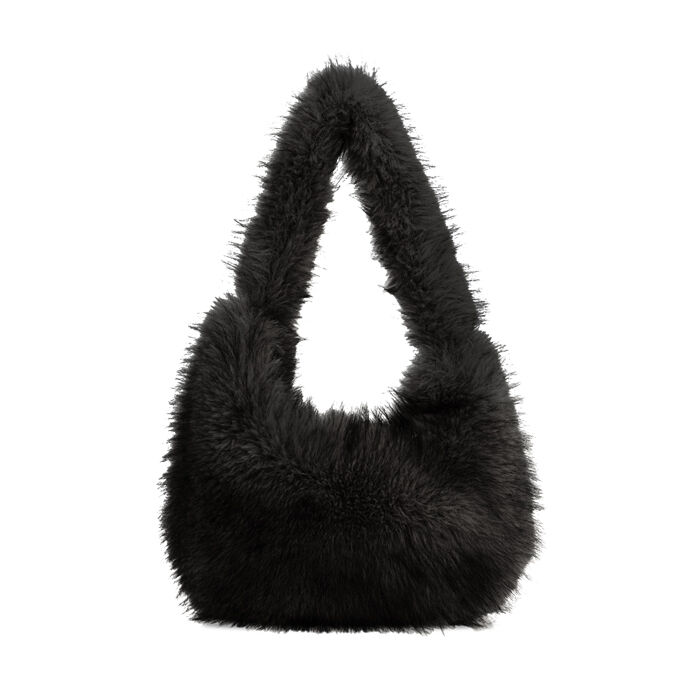 BAG HANDBAG FUR NERO, Primadonna, 26B402538FUNEROUNI