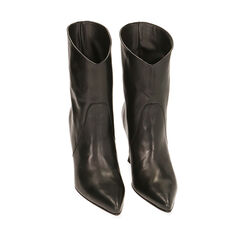 Bottines en cuir noir, talon 10 cm , Primadonna, 20L670150PENERO036, 002a