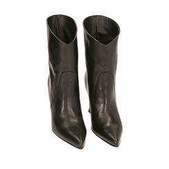 Bottines en cuir noir, talon 10 cm , Primadonna, 20L670150PENERO036, 002a