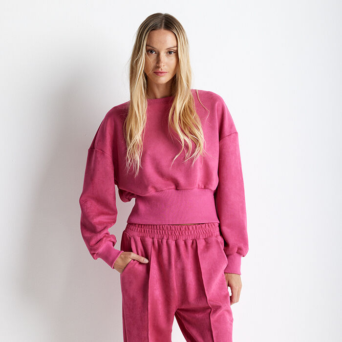Felpa fucsia top donna