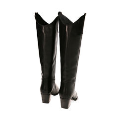 Stivali texani neri in pelle, tacco 7,4 cm, Primadonna, 22B805008PENERO035, 003 preview