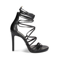 Sandali neri, tacco 10,5 cm, Ultime occasioni, 232133450EPNERO036, 001 preview