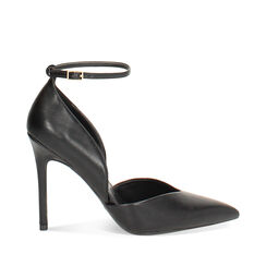 Chaussure à cambrure ouverte noire pour femme avec talon de 10,7 cm, Primadonna, 262102031EPNERO035, 001a