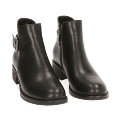 Ankle boots noirs, talon 4 cm , Soldés, 180621683EPNERO035, 002 preview