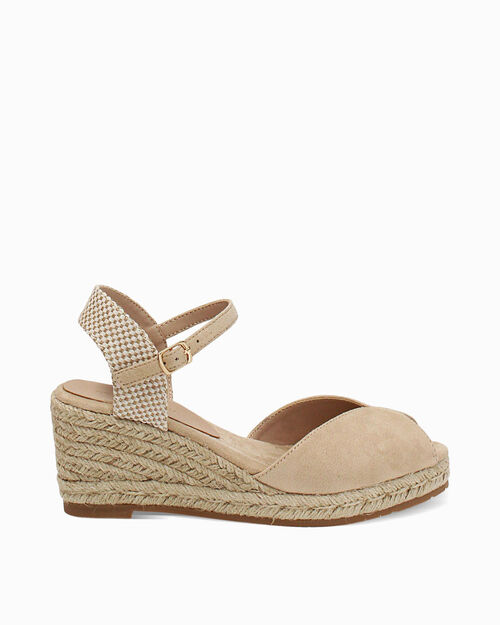 Campesine beige tacco 7 cm eleganti, BEIGE