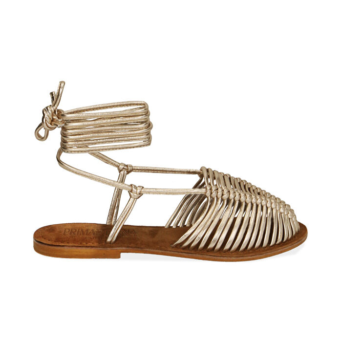 Sandali bassi color oro top