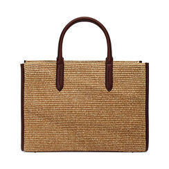 Borsa a mano donna beige in raffia, Primadonna, 25D585251RFBEIGUNI, 004 preview