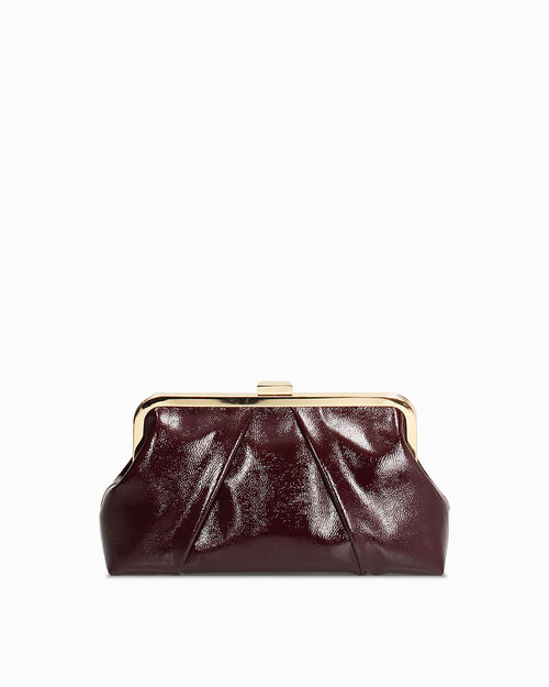 Pochette bordeaux con tracolla removibile, BURGUNDY