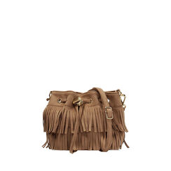 Mini bag taupe con tracolla removibile, Borse, 275717111MFTAUPUNI, 001a