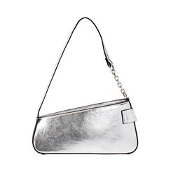 Mini bag donna argento in laminato con fibbia, Primadonna, 25M740195LMARGEUNI, 004 preview