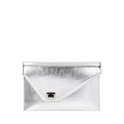 Pochette femme argent en laminé, Primadonna, 255125554LMARGEUNI, 001a