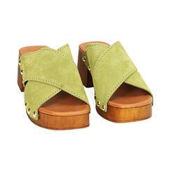 Sandali verdi in camoscio, tacco 5,5 cm, Primadonna, 214314255CMVERD036, 002 preview