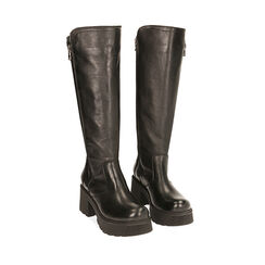 ZAPATOS BOTAS PIEL NERO, Special Price, 18L650010PENERO036, 002a