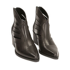 Botines negros, tacón 6,5 cm, 193033022EPNERO038, 002a