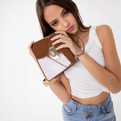 Mini bag marrone con tracolla removibile, Borse, 275126728VEMARRUNI, 002a