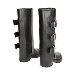 Stivale biker nero con cinture sul gambale, Primadonna, 240631706EPNERO035, 003 preview