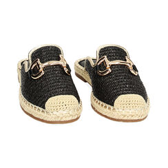 Sabots noirs en raphia, Primadonna, 234902002RFNERO035, 002 preview