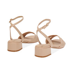 Sandalia con tacón mujer beige elegante, Primadonna, 254802502EPBEIG035, 004 preview
