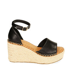 WOMEN SHOES WEDGE SYNTHETIC NERO, Primadonna, 214907132EPNERO035, 001a