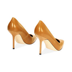 Décolleté ocra lucide con tacco di 9,5 cm, Primadonna, 26M761604EUOCRA035, 004 preview