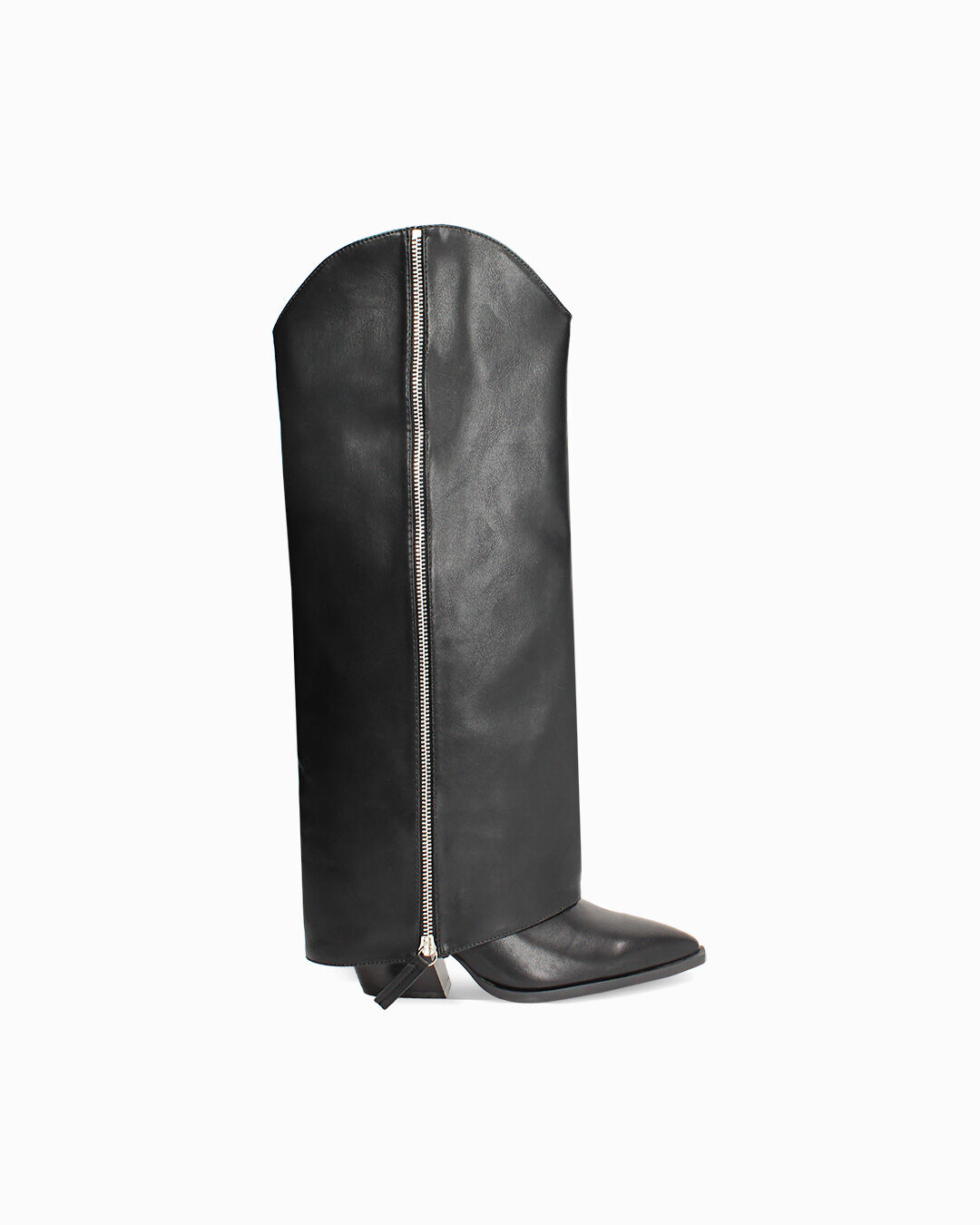 Stivali texani neri con tacco 12 cm