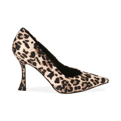 Décolleté leopard in raso, tacco 10 cm , Primadonna, 192126306RSLEOP038, 001 preview