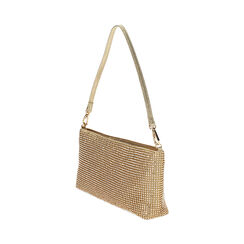 Mini bolso mujer oro en laminado con piedras, Primadonna, 255102402LPOROGUNI, 003 preview