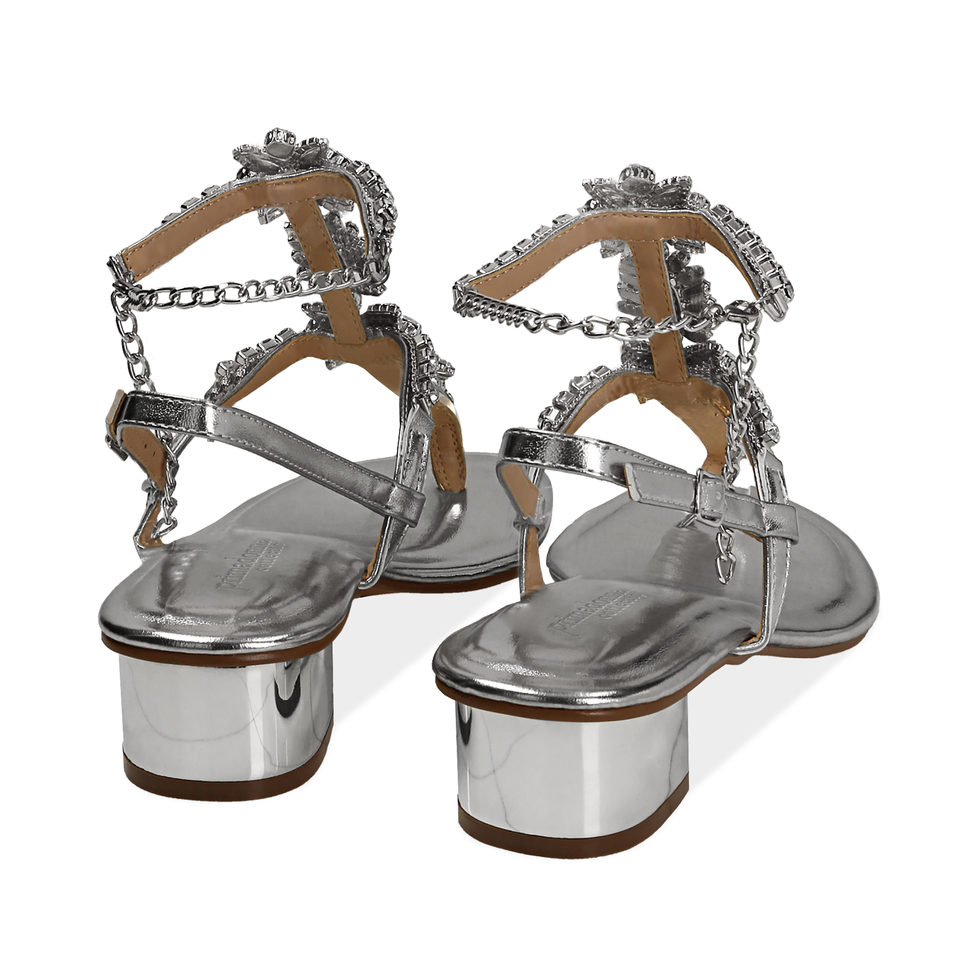 sandali argento con pietre