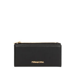 Portafoglio nero con zip, 245124101EPNEROUNI, 001a