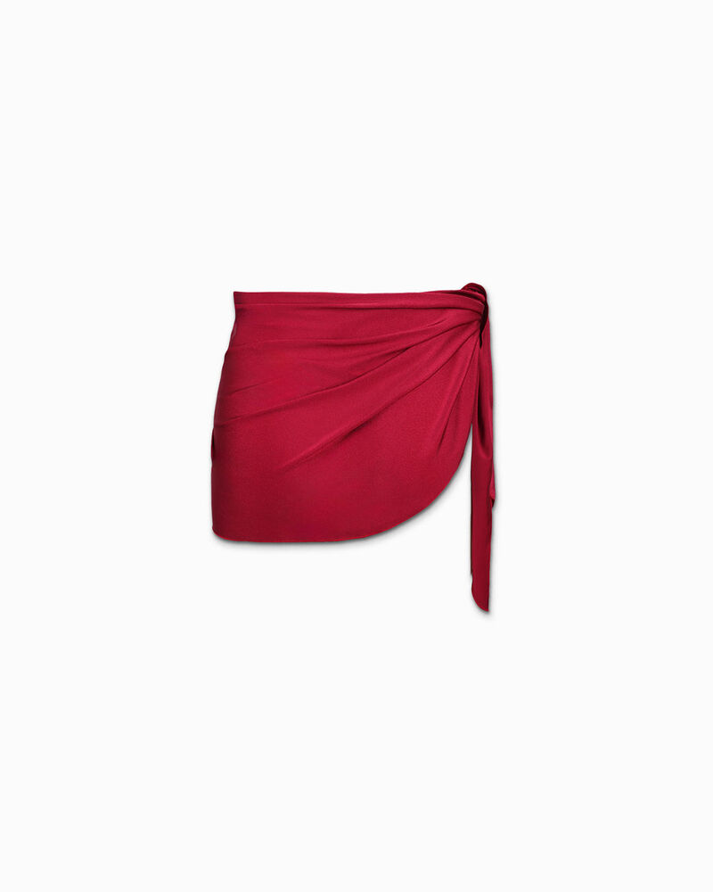 Cover-up para mujer burdeos en tejido image number null