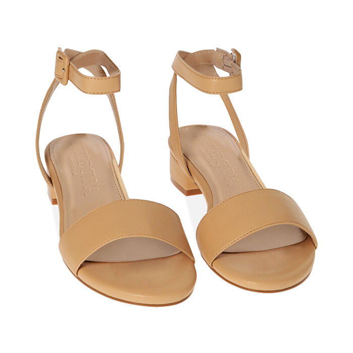 Sandali bassi beige shop