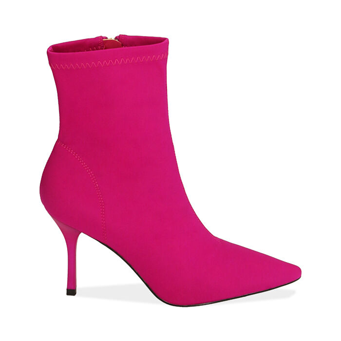 Botines azules tacón cómodo - BOTINES LICRA