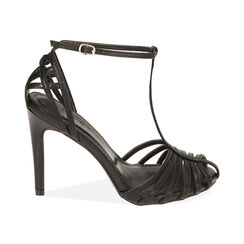 Sandali cage neri, tacco 10 cm , Primadonna, 192174226EPNERO036, 001 preview