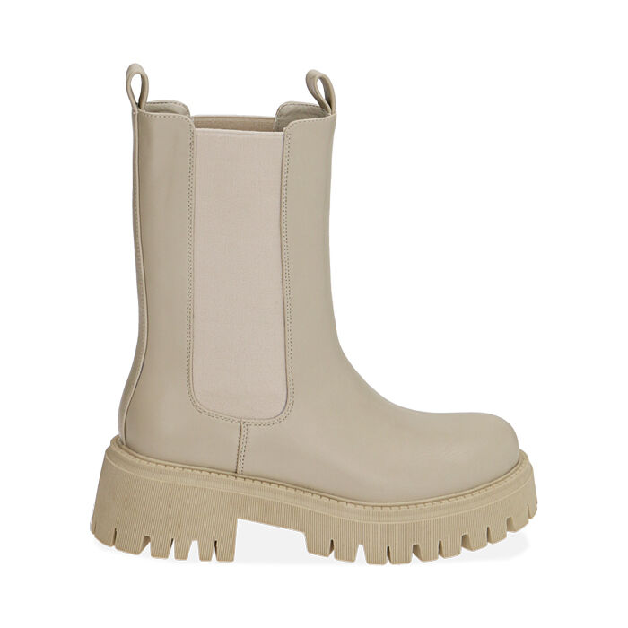 Botines Chelsea color crema tac n de 5 5 cm Primadonna Collection