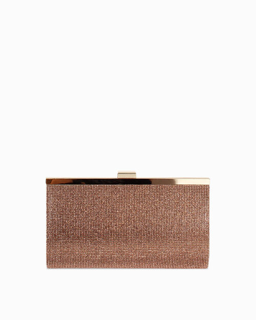 Pochette rose-or avec pierres scintillantes, MULTI COLOR