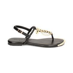 Sandales basses noires, Fin de Collection, 234992805EPNERO039, 001 preview