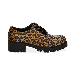 Stringate leopard in eco-cavallino ,