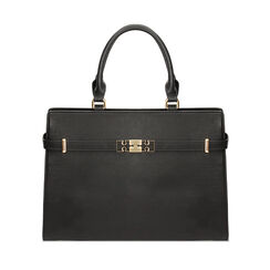 Sac &agrave; main noir au design sophistiqu&eacute;, Primadonna, 27D900672EPNEROUNI, 001a