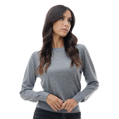 Camiseta gris de tela, 24U423765TSGRIGL, 001a