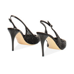 D&eacute;collet&eacute; slingback nere tacco 9 cm, Primadonna, 272127711LPNERO036, 004 preview