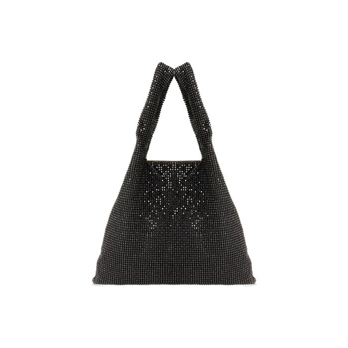 Mini sac noir en microfibre avec strass, Primadonna, 265126666MPNENEUNI