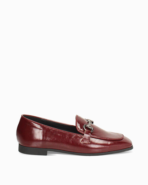 CHAUSSURES POUR FEMMES MOCASSINS SYNTHET, BURGUNDY