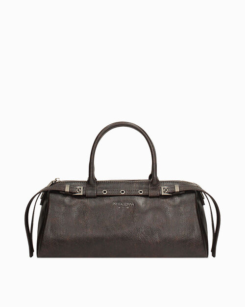 SACS SAC A MAIN SYNTHETIQUE CUIR MORO, DK BROWN