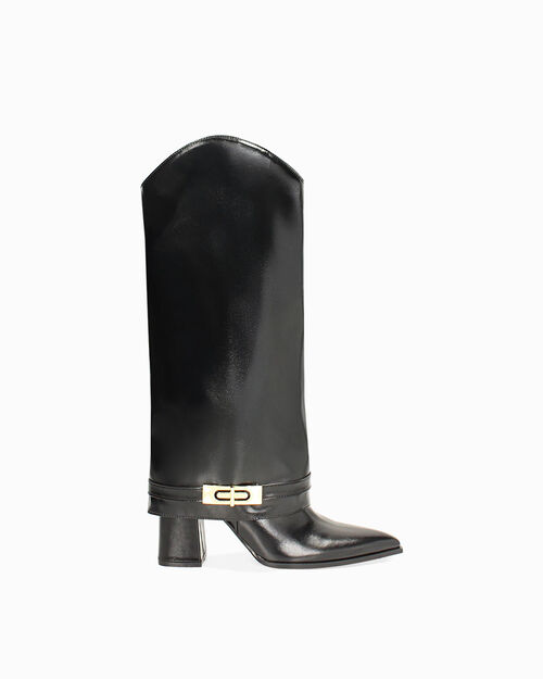 CHAUSSURES POUR FEMMES BOTTE SYNTHETIQUE, BLACK