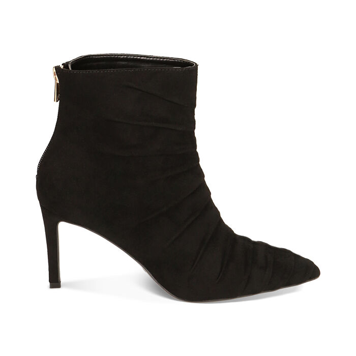 Botas negras de microfibra, tac&ograve;n 12 cm, Primadonna, 222185146MFNERO036