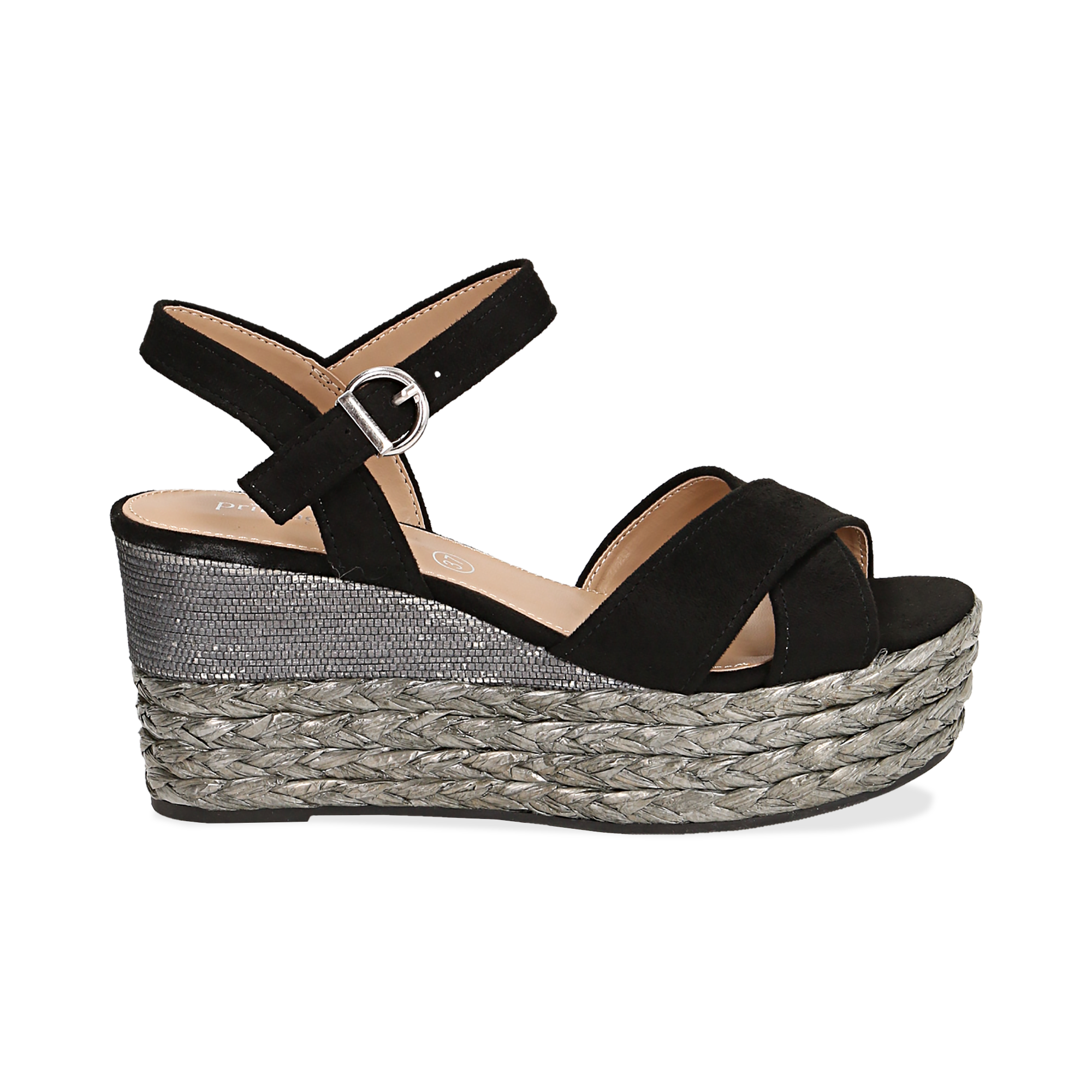Sandali zeppa 8 cm