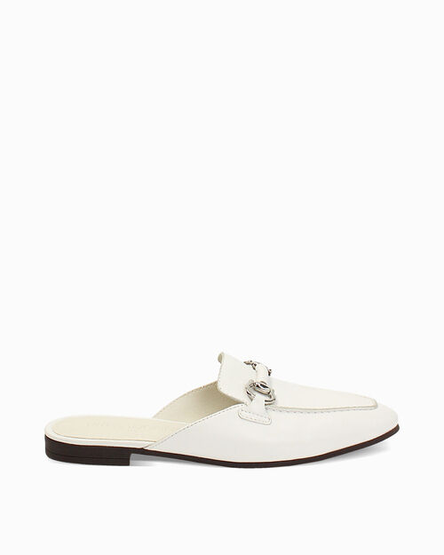 Sabot donna bianchi in pelle, WHITE