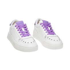 Sneakers bianco-viola, Primadonna, 232601142EPBIVL035, 002 preview