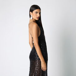 Vestito in paillettes nere con dettagli scintillanti, Primadonna, 26C925059PLNEROL, 002 preview