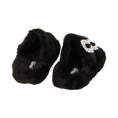 Ciabatte fluffy nere con cristalli, Primadonna, 224702218FUNERO037, 003 preview